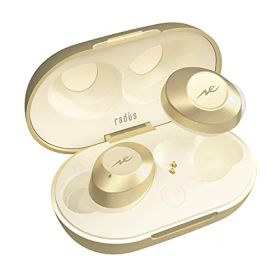 ラディウス radius HP-T200BT ノイズキャンセリング搭載 完全ワイヤレスイヤホン : Bluetooth対応 フルワイヤレス ANC 外音取り込み 左右分離型 AAC 長時間再生 軽量 小さい コンパクト IPX5 防水 イヤ