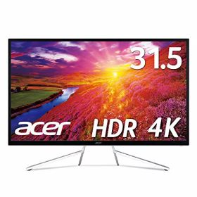 【中古】Acer モニター OmegaLine ET322QKwmiipx 31.5インチ VA 非光沢 4K 75Hz 4ms HDMIx2 DisplayPort HDR 10 FreeSync VESAマウント対応 スピーカー内蔵 チルト フリッカーレス ブルーライト軽減