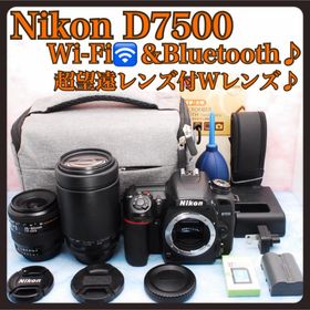 ニコン(Nikon)の★Nikon D7500★高性能★超望遠レンズ付Wレンズ★一眼レフカメラ(デジタル一眼)