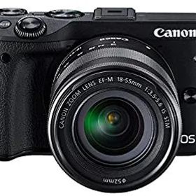 【中古】Canon ミラーレス一眼カメラ EOS M3 レンズキット(ブラック) EF-M18-55mm F3.5-5.6 IS STM 付属 EOSM3BK-1855ISSTMLK