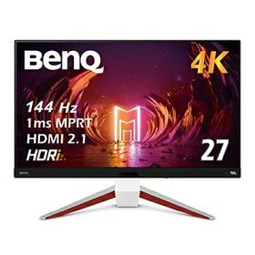 【中古】 ベンキュージャパン BenQ MOBIUZ EX2710U ゲーミングモニター(27インチ/4K/IPS/144Hz/PS5対応/2.1chスピーカー/マイク搭載/FreeSync Premium Pro/輝度自動調整/高さ調整)