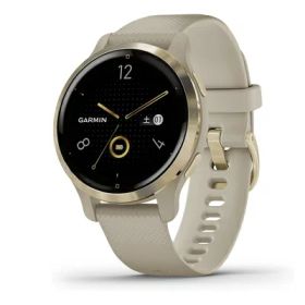 【中古】（新古品・未使用品） ガーミン(GARMIN) スマートウォッチ GPS Venu 2S Light Sand/Light Gold【日本正規品】 010-02429-61 小 ベージュ