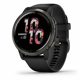 【中古】GARMIN(ガーミン) スマートウォッチ GPS Venu 2 Black/Slate【日本正規品】 010-02430-61 小