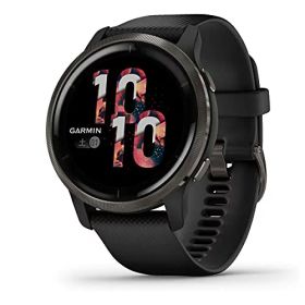 【中古】【非常に良い】GARMIN(ガーミン) スマートウォッチ GPS Venu 2 Black/Slate【日本正規品】 010-02430-61 小