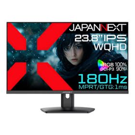 JAPANNEXT IPSパネル搭載 WQHDゲーミングモニター HDMI DP HDR 1ms(GTG/MPRT) sRGB：100％ (2年保証) ［23.8型 /WQHD(2560×1440) /ワイド］ JN-IPS238G180Q