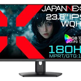 【送料無料】JAPANNEXT JN-IPS238G180Q ゲーミング液晶ディスプレイ 23.8型/ 2560×1440/ HDMI×2、DP×2/ ブラック/ スピーカー有/ 2年保証【在庫目安:僅少】