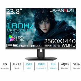 【対象ショップ限定 先着1000円OFFクーポン】ジャパンネクスト JAPANNEXT JN-IPS238G180Q 23.8型 WQHDゲーミングモニター 180Hz JNIPS238G180Q