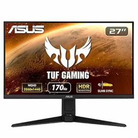 【中古】ASUS ゲーミングモニター TUF Gaming VG27AQL1A 27インチ/WQHD/IPS/170Hz/1ms/HDR/PS5/NVIDIA ULMB/DP HDMIx2/国内正規品