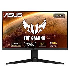 【中古】（非常に良い）ASUS ゲーミングモニター TUF Gaming VG27AQL1A 27インチ/WQHD/IPS/170Hz/1ms/HDR/PS5/NVIDIA ULMB/DP,HDMIx2/