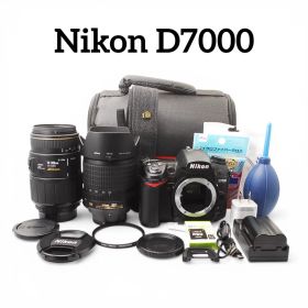 Nikon D7000 ダブルレンズ 望遠付 手振れ補正 バック付き