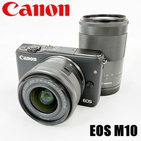 キヤノン(Canon)のキヤノン CANON EOS M10 ダブルズームキット ブラック ミラーレス カメラ 中古(ミラーレス一眼)