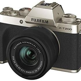 【中古】FUJIFILM ミラーレス一眼カメラ X-T200レンズキット シャンパンゴールド X-T200LK-G当店保証30日間 人気モデル 高画質 売れ筋