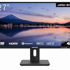 【中古】JAPANNEXT 27インチ モニター IPS ディスプレイ (HDMI/DisplayPort/スピーカー内蔵/高さ調節/回転(ピボット)機能/ブルーライトカット) JN-I27UR-