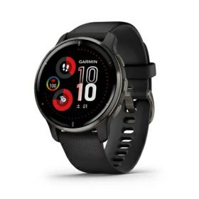 【中古】 GARMIN(ガーミン) Venu 2 Plus Black/Slate AMOLEDディスプレイ搭載 スマートウォッチ 音声アシスタント【日本正規品】 小