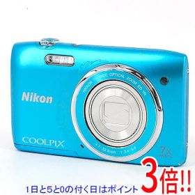 【1日と5.0のつく日、18日はポイント3倍！】【中古】Nikon製 デジカメ COOLPIX S3500 ブルー/2005万画素 本体いたみ