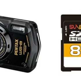 今ならSDHCカード8GB付き【送料無料】リコー RICOH PENTAX WG-8 BK ブラック 本格防水 耐衝撃 防塵 耐寒 WEBカメラ機能 CALSモード コンパクトデジタルカメラ ペンタックス【転送不可】【unable to transfer】