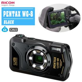RICOH リコー デジタルカメラ PENTAX ペンタックス WG-8 ブラック BLACK 【GPS機能搭載 デジカメ コンデジ 人気 防水デジカメ 全天候型タフネスモデル 工事・建設の現場 CALSモード】