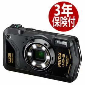 [3年保険付] PENTAX/RICOH WG-8 ブラック色（4549212310393）GPS搭載水深20m防水防塵耐衝撃デジカメ。WEBカメラ機能も搭載。ペンタックス/リコー WG8 BLACK[02P05Nov16]