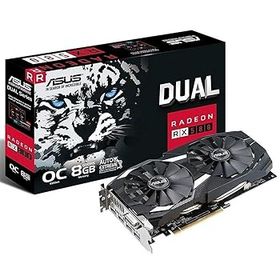 【中古】ASUS Radeon RX 580 8 GB GDDR5 PCI Express 3.0グラフィックカード - ブラック