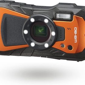 【中古】RICOH WG-80 ORANGE リコー本格防水デジタルカメラ 14m防水 (連続2時間) 1.6m耐衝撃 防塵 -10℃耐寒 アウトドアで活躍するタフネスボディ CALSモード搭載で 現場記録など幅広いビジネスシーンで活躍3126当店保証3