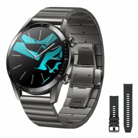 【中古】【非常に良い】HUAWEI(ファーウェイ) Watch GT2 46mm Elite スマートウォッチ 2週間長時間バッテリー 血中酸素レベル測定 Bluetooth通話 チタングレー 【日本】