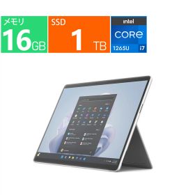 Dolby Atmos フルHD動画撮影 マイク 前面カメラ マイクロソフト タブレットPC 13 インチ Surface Pro 9 QKV-00010 [プラチナ] Core i7 1265U メモリ:16GB(LDDR5X) ストレージ:1TB 顔認証 新品(開封未使用品)