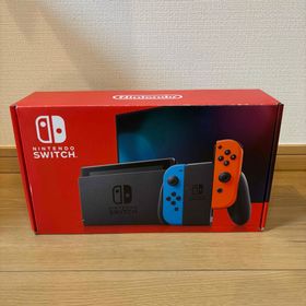 ニンテンドースイッチ(Nintendo Switch)の【美品】Nintendo Switch 本体 バッテリー強化版 レッド/ブルー(家庭用ゲーム機本体)