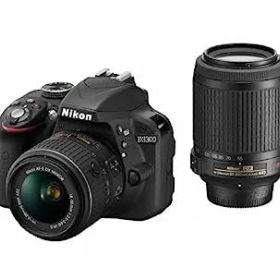 【中古】Nikon デジタル一眼レフカメラ D3300 ダブルズームキット ブラック D3300WZBK