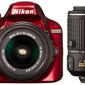 【中古】Nikon デジタル一眼レフカメラ D3300 ダブルズームキット2 レッド