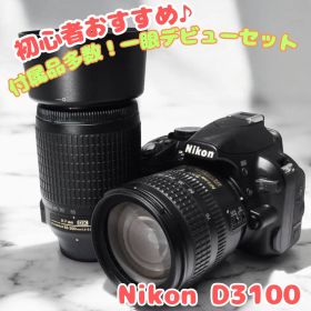 【決算セール】Nikon D3100 Wレンズセット 即撮影OK 全部揃って安心