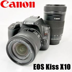 キヤノン CANON EOS Kiss X10 ダブルズームキット ブラック 一眼レフ カメラ 中古