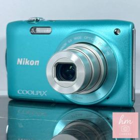 【美品】Nikon COOLPIX S3300 ミントグリーン 1600万画素 6倍ズーム 26mm広角 手ブレ補正 HD動画 スリムコンパクトデジタルカメラ