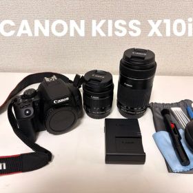 【美品】Canon EOS Kiss x10i ダブルズームキット一眼レフカメラ