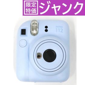 [ジャンク] 富士フイルム instax mini 12 インスタントカメラ チェキ instax-mini12-bl パステルブルー[難あり(D)]