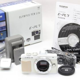AA (極上美品) OLYMPUS オリンパス PEN Lite E-PL7 ホワイト ボディ ショット数1111回 初期不良返品無料 3-126