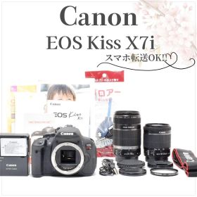 初心者さん◎✨キヤノン EOS KissX7i✨ダブルレンズ✨ショット数少 美品