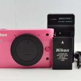 美品 Nikon 1 J1 ピンク ショット数2203回 ミラーレス 一眼