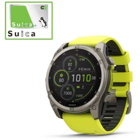 GARMIN fenix 8(フェニックス 8)Sapphire Dual Power 51mm GPSスマートウォッチ(Suica対応) (ガーミン) Ti/ Amp Yellow Ti/ Amp Yellow 010-02907-51