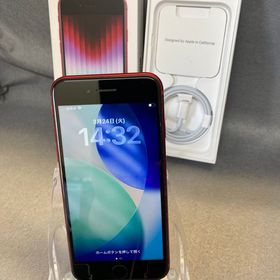 美品 国内版 SIMフリー iPhoneSE第3世代 64GB レッド色