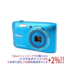 【中古】Nikon製 デジカメ COOLPIX S3600 ブルー/2005万画素 訳あり