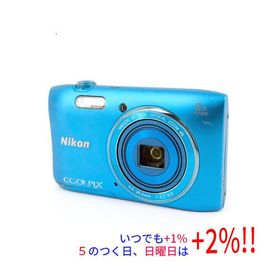 【中古】Nikon製 デジカメ COOLPIX S3600 ブルー/2005万画素 訳あり