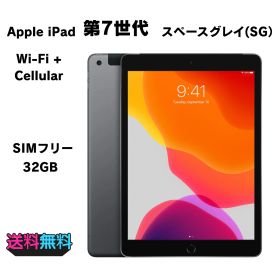 美品 電池100％ SIMフリー Apple iPad 第7世代 32GB スペースグレイ【動作確認・初期化済み】