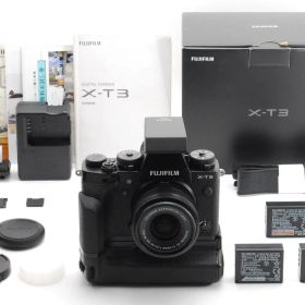 【超美品 保障付 動作確認済】Fujifilm フジフィルム X-T3 26.1MP デジタル 一眼レフ カメラ + XC 15-45mm 3.5-5.6 レンズ + VG-XT3 #V1835