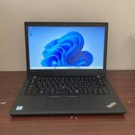 SSDなので起動が早い Lenovo ThinkPad T470 Corei7-7600U SSD256G Win11