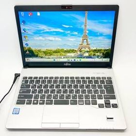 ★コンパクト13.3型★7世代Core-i5 メモリ8GB SSD フルHD DVD カメラ Wi-Fi 指紋認証 ノートパソコン 富士通 LIFEBOOK S937/T FMVS11001 w