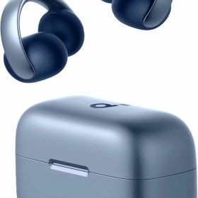 【ポイント2倍】 【1.000円引クーポン付】 Anker Soundcore AeroClip（Bluetooth 5.4）【オープンイヤー型ワイヤレスイヤホン/イヤーカフ/ IP55 防塵・防水規格 / 最大32時間再生 / マルチポイント接続】スカイブルー 送料無料