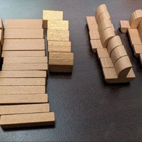 カタン 木駒 開拓地&船セット メタリックブラウン(カッパー)