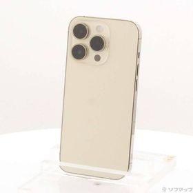 〔中古〕Apple(アップル) iPhone14 Pro 128GB ゴールド MQ073J／A SIMフリー〔377-ud〕