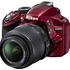 Nikon デジタル一眼レフカメラ D3200 レンズキット 2416万画素 (レッド)（箱・USBケーブル・オーディオケーブル欠品/説明書状態難） カメラ