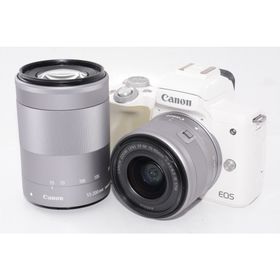 【オススメ】Canon ミラーレス一眼カメラ EOS Kiss M ダブルズームキット ホワイト EOSKISSMWH-WZK(ミラーレス一眼)